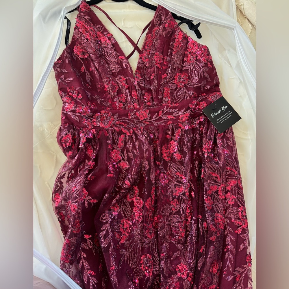 Baltic Born Royal Shimmer Sequin Gown NWT